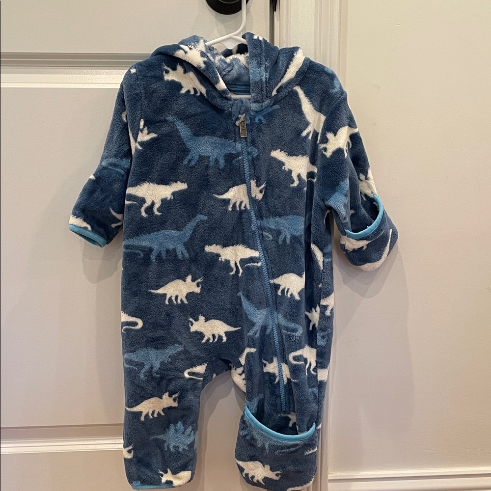 Hatley 12-18 Months Blue Dinosaur Print One-Piece Coat